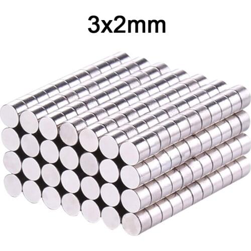 10/20/50/100pcs Neodymium Magnets 3mm x 2mm Round Rare Earth Ring Disk Strong Craft Magnets N35