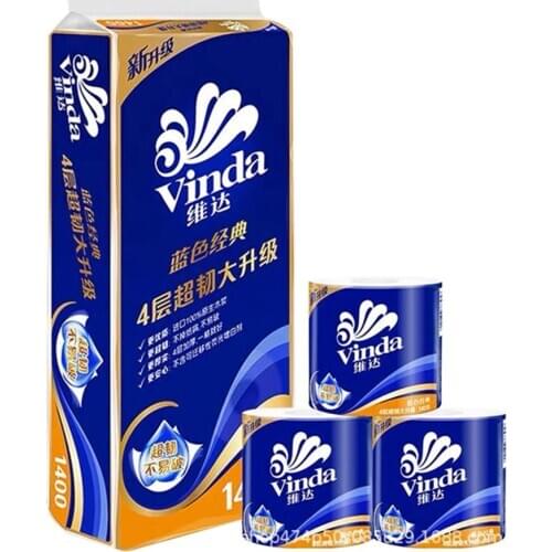 10 Roll 4 Layer Toilet Tissue Home Bath Toilet Roll toilet paper Skin-friendly Soft Toilet Paper Paper Towels Toilet Paper Bulk