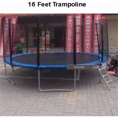 16 Feet Trampoline With Safe Protective Net Jump Safe Bundle Spring Safety With Ladder High Quality Fior 18-20 person