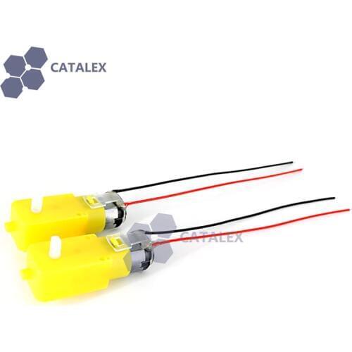 2PCS 3V-6V DC Gear Motor Large Torque Motor w/ Cable for Smart Car