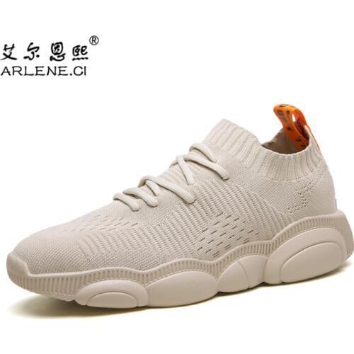 2019 Bear Shoes Mens Autumn Breathable Fly Weave Trend Mens Shoes Ins Super Fire Torre Shoes Sports Shoes Casual Running Shoes