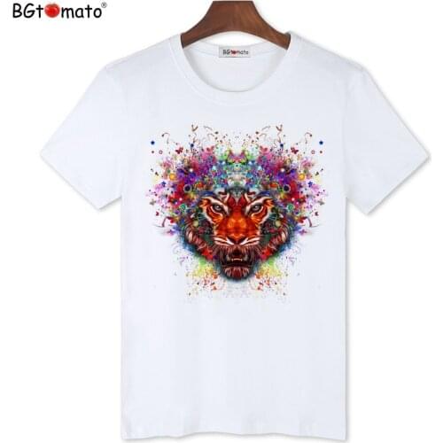 2021 tiger t shirt men super cool summer cartoon top tees Original brand comfortable clothes casual funny t shirts