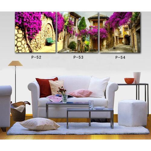 3 the picture canvas paintings peony flower painting wall art canvas wall art decorative modular picture (without frame)