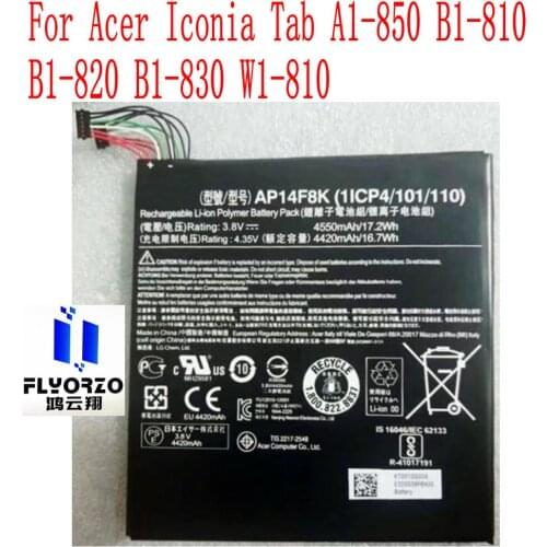 New High Quality 4550mAh AP14F8K Battery For Acer Iconia Tab A1-850 B1-810 B1-820 B1-830 W1-810 Mobile Phone