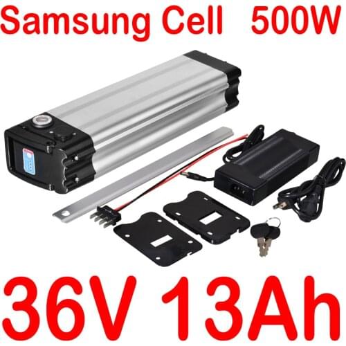36V Battery 36V 10ah 13ah 15ah Electric Bicycle Battery 250W 350W 500W 36V 13AH Lithium Battery with 15A BMS and 42V 2A Charger