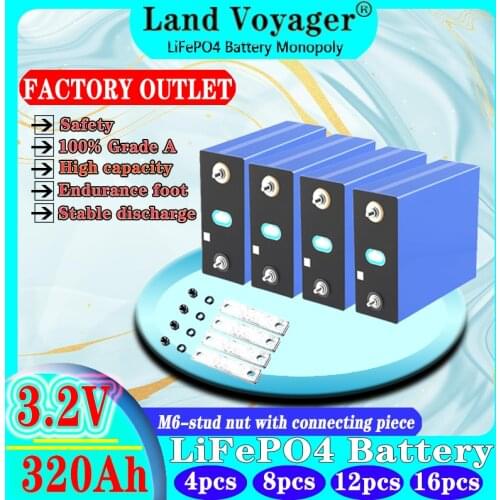 Land Voyager 3.2V 320AH 310ah Battery Pack Lifepo4 Class A Long and endurance capacity, outdoor RV caravan energy storage