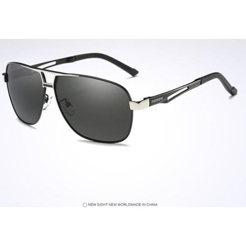 Al-mg Double Bridge Cool Men Frame Sun Glasses Polarized Mirror Sunglasses Custom Made Myopia Minus Prescription Lens -1 To -6