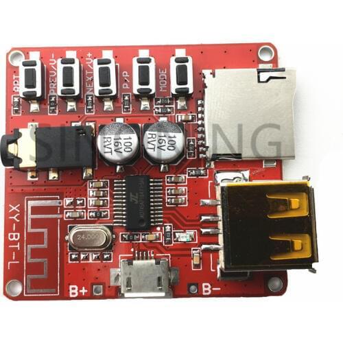 Car Bluetooth 4.1 MP3 WAV Decoding Board 3W Speaker Amplifier Audio Receiver Module Support USB/TF/U-DISK
