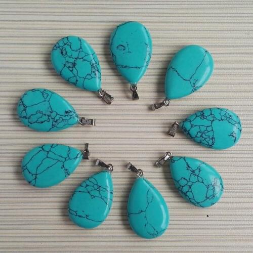 Free shipping natural calaite stone pendants water drop pendant Charms fit Necklaces jewelry making wholesale 50PCS/lot