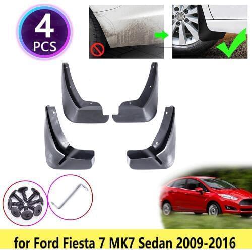 For Ford Fiesta 7 MK7 Saloon Sedan 2009 2010 2011 2012 2013 2014 2015 2016 Mudguards Mudflaps Fender Guards Splash Accessories