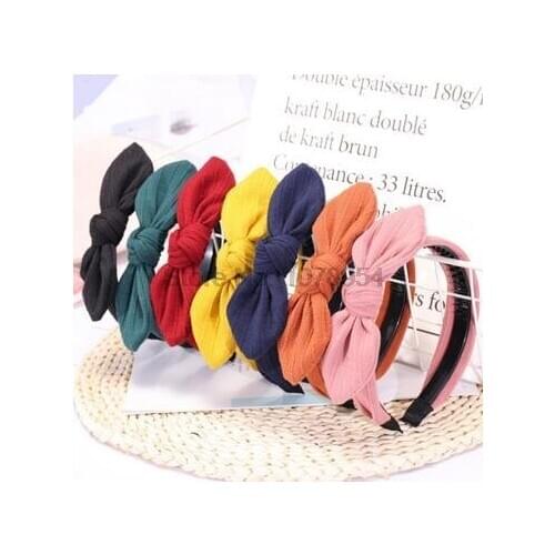 By dhl or ems 200pcs Korea Polka Dot Rabbit Ear Hair Accessories Hair Band Hair Bows Flower Crown Headbands