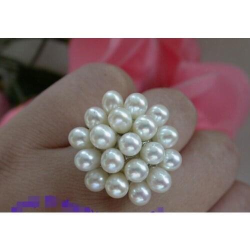 Women Gift Word Jewelry Beautiful White Freshwater Cultured Pearls Rings J284 Rings $ Luxury Girls Wedding-jewelry