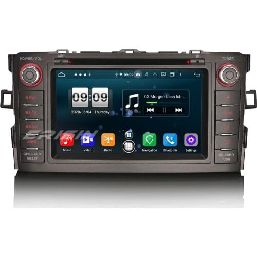 Erisin ES8704A 7" Octa-Core Android 10.0 Car Stereo DAB+ Satnav OBD2 WiFi CarPlay DVR Bluetooth DSP GPS For TOYOTA Corolla Altis