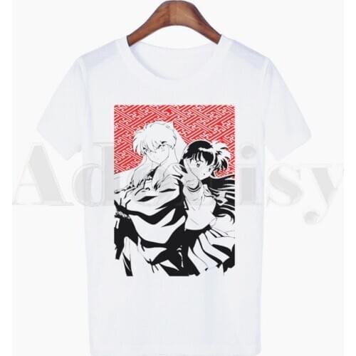 Feudal Demo Inuyasha Sesshoumaru Higurashi Kagome T-shirt Short Sleeve Female Tops Tees Harajuku Vintage T Shirts Womens Summer