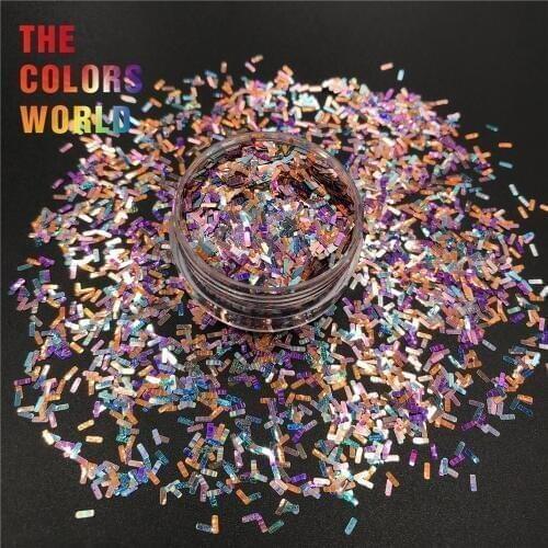 TCT-403 Strip 1*3MM Rectangle Mix Colors Nails Glitter Nail Art Decoration Tattoo Tumbler Crafts DIY Accessories Party Supplier