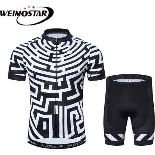 Weimostar Men cycling jersey set MTB team bike wear Breathable bib shorts gel pad Maillot ropa ciclismo sports short set
