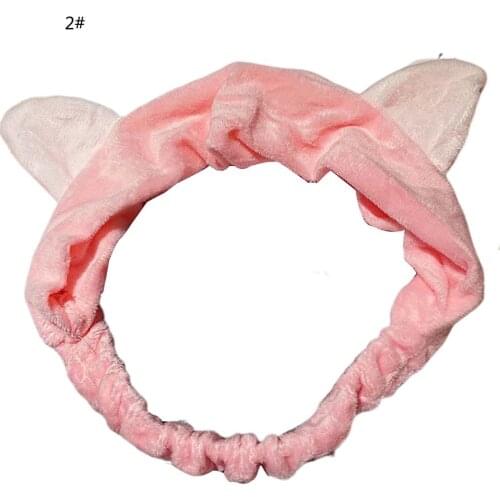 Headwear Hair Bands Thick Cat Ears Type Wash Face Hairbands Turban Hair Accessories Wash Face Hairbands Girls Headbands