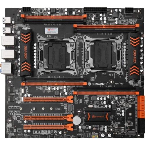 HUANANZHI X99 F8D X99 Motherboard Intel Dual CPU X99 LGA 2011-3 E5 V3 DDR4 RECC 256GB M.2 NVME NGFF USB3.0 E-ATX Server
