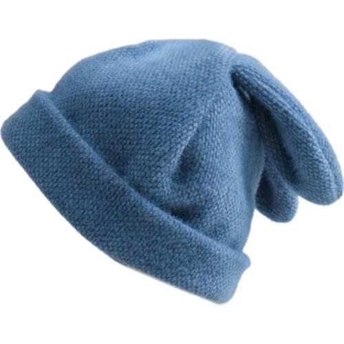 Fashion Autumn Winter Rabbit Ear Hat Plush Hat Soft Warm Thick Basin Hat Protection Bucket Hats Rabbit Ears Hat Adult
