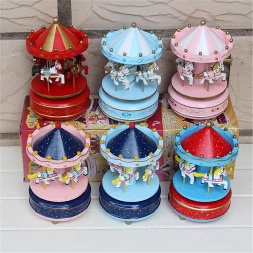 Cartoon Amusement Park Carousel Clockwork Music Box Home Decor For Birthday Christmas Valentines Gift Music Theme Castle In Sky