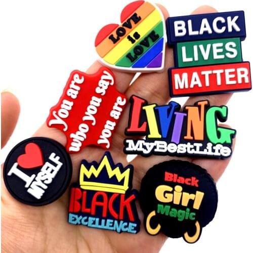 10PCS/Set Mix BLM Series Flat Back Accessories Black Girls Magic Components Embellishments For DIY Phone Case Jewelry Scrapbook