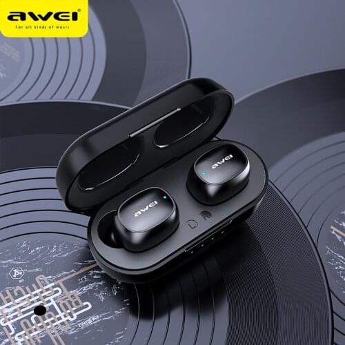 AWEI T13 TWS True Wireless Bluetooth Earbuds Bass HiFi In-Ear Mini Capsule Touch Contorl With Mic HiFi Stereo Gaming Earbuds
