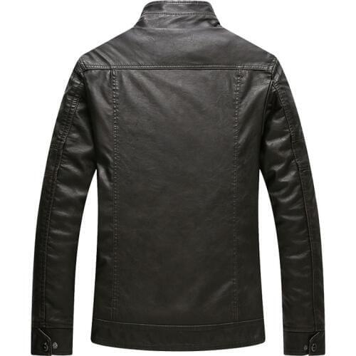 New Brand Motorcycle Leather Jacket Men Warm Velvet Short Faux Pu Leather Jackets aqueta de couro masculina LX1906