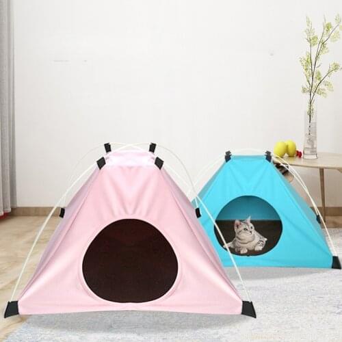 The New Pet Tent Nest Can Be Folded with A Velvet Pad To Keep Warm Cat Litter Four Seasons Universal Doghouse Tent