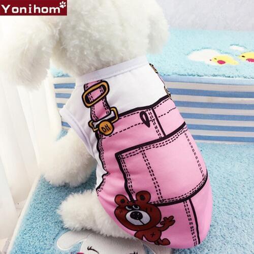 Pet Clothes Clothing for Small Dogs Coat Jacket Cartoon Cheap Pet Clothes for Dogs Puppy Chihuahua Clothes T Shirt Honden Summer