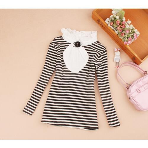 Baby girl clothes 2019 Autumn children clothing girls blouse fashion striped school girl blouse cotton child shirt blusas 2-16Y