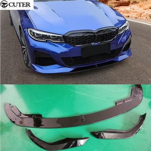 G20 3 series M-TECH AC style PP carbon fiber front bumper lip Aprons Side Splitter for BMW G20 325i 330i 340i 2020