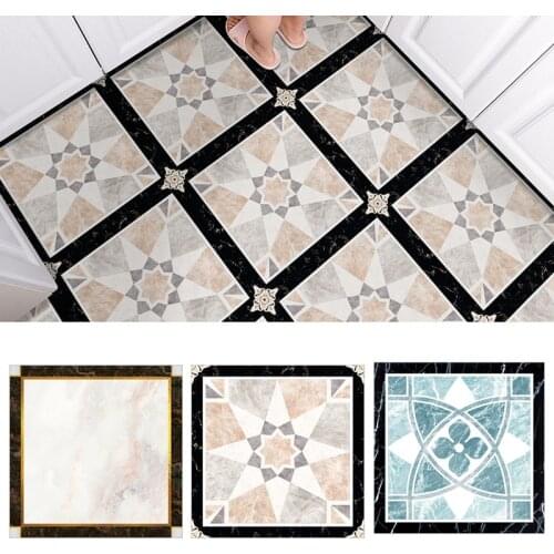 Self Adhesive Waterproof Floor Sticker Thick Tile Sticker Wallpaper Marble pattern Ground Stickers Home Decor Accessory 40X40cm