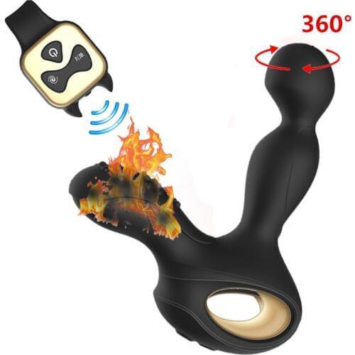 Sex Anal Vibrator Wireless Remote Heating Anal Beads Rotating 10 Mode Vibration Prostate Massager G-Spot Stimulator Butt Plugs