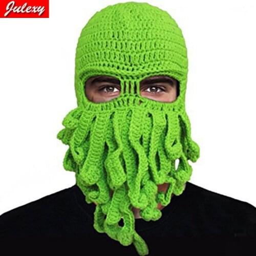 Hand-woven Octopus Wool Hat To Keep Warm For Halloween Party