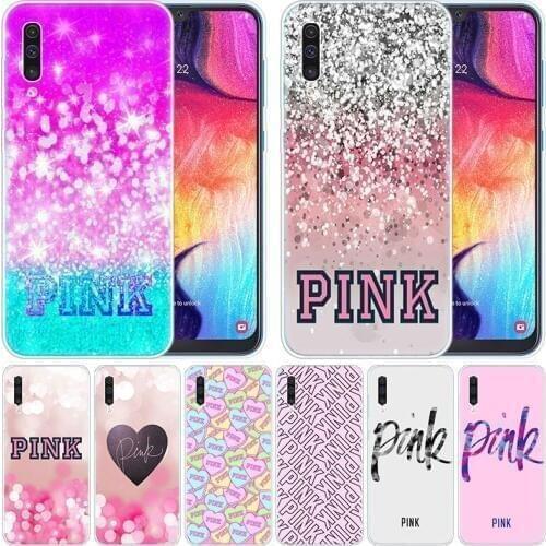 Luxury Silicone Case love pink girly for Samsung Galaxy A50 A70 A80 A40 A30 A20 A10 A20E A2 CORE A9 A8 A7 A6 Plus 2018 Cover