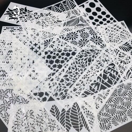 Slimline Card Stencils Painting Templates for Scrapbooking Cookie Tile Furniture Wall Floor Decor Craft Drawing Tracing DIY Art