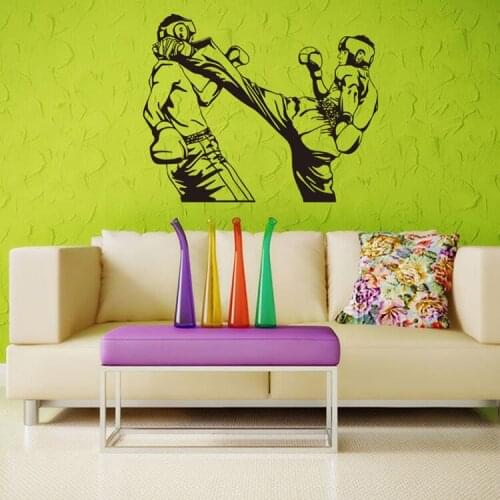Boxing sports vinyl wall decal sportsman home decor living room bedroom art wallpaper removable wall stickers