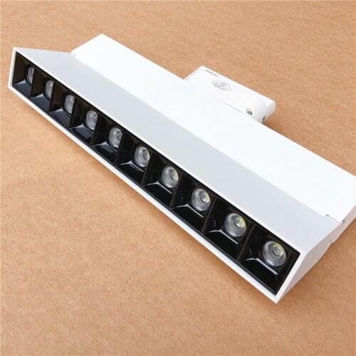 Dimmable 20W LED Track Light AC85-265V Spotlight 110V 220V Rail Ceiling Lamps for Clothing Shoes Shop Stores
