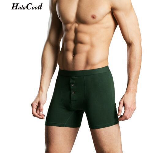 2019 Summer Sexy Men Long Boxers Underpant Cotton Print Man Boxer Shorts Fashion Brand Clothing Male Plus Size Underwear Shorts