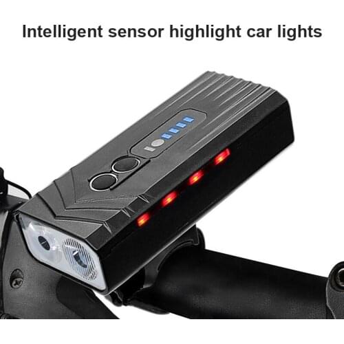 2400mAh Bicycle Light T6 Waterproof MTB Bike Smart Sensor Front Lamp USB Rechargeable Cycling Headlight Bike Front Flashlight