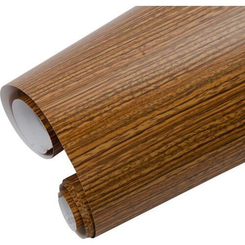 Wood Vinyl SUNICE 124*50cm Matte Wood Grain Textured Vinyl Self-adhesive Wrapping Foil PVC Sticker Car Inner Furniture Decor