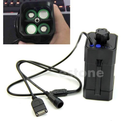 New 4x 18650 Water Resistant Battery Pack Case House Cover For Bike Bicycle Lamp