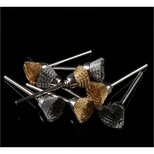 Nail Drill Bits Cleaning Brush Portable Copper Wire Electric Manicure Golden Clean Tool Metal Cutters Dust Brush Polish Manicure