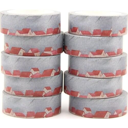 10PCS/lot 15MM*10M Third Solar terms House Spring washi tape Masking Tapes Decorative Stickers DIY Stationery School Supply
