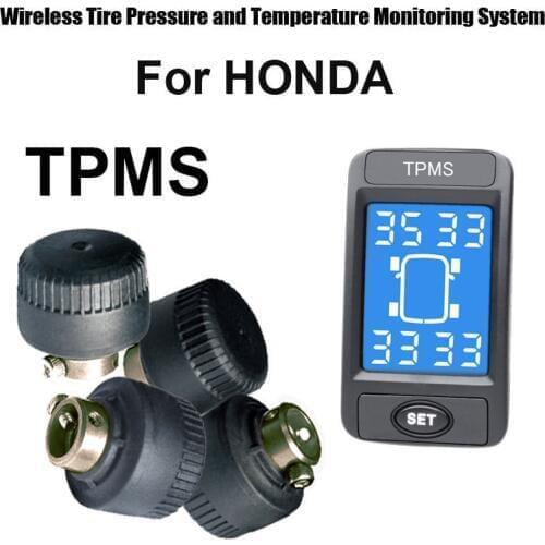 Auto Car Wireless Tire Pressure Monitoring System for Honda with 4pcs External Sensor Tire Pressure Alarm Systems Security