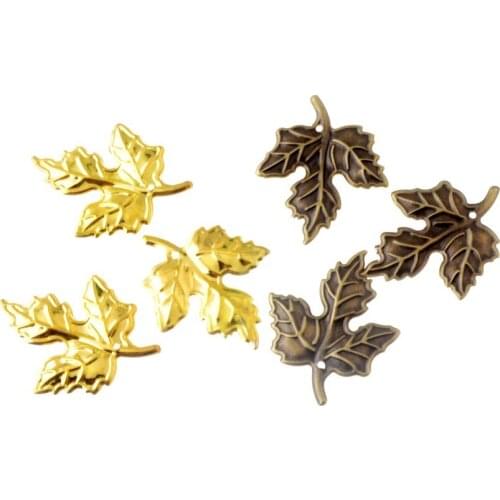 Free shipping 100Pcs Filigree Leaf Decoration DIY Wraps Connectors Embellishments Findings 41x33mm