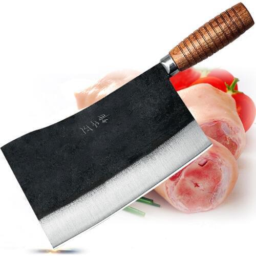 Free Shipping ZSZ Handlemade Kitchen Chef Cut Bone Slice Meat Knife Professional Chef Forged Chop Bone Knife Butcher Pork Knives