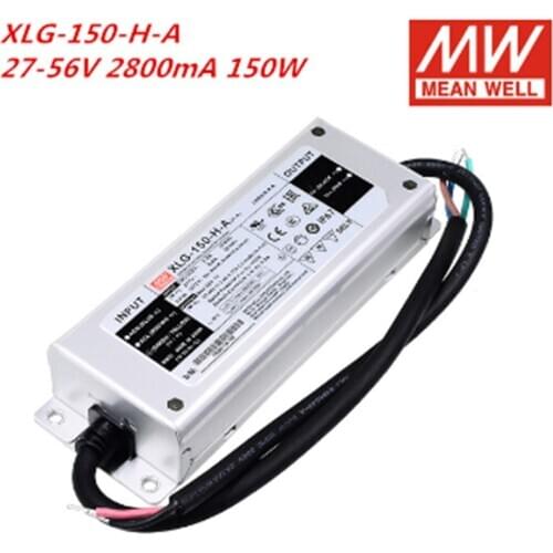 MEAN WELL XLG-150-H-AB 27-56V 2800mA 150W Meanwell power Supply adjustable IP67 constant power LED Driver PFC 3 in 1 Dimming