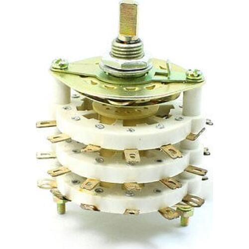 CT-11/3 10mm Dia Thread 3P11T 3 Deck Band Channel Rotary Switch Selector