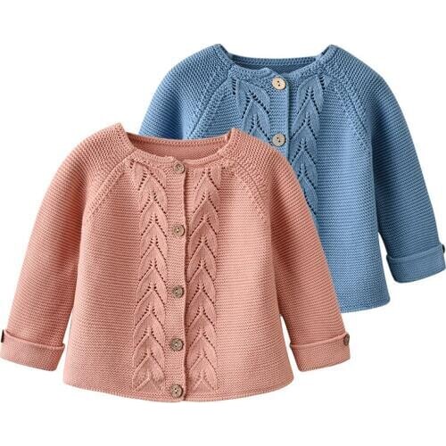 Childrens Cardigan Clothes 2019 Autumn Winter New Toddler Girl Cute Kintting Coats Baby Boys Jackets Newborns Outwear Sweaters